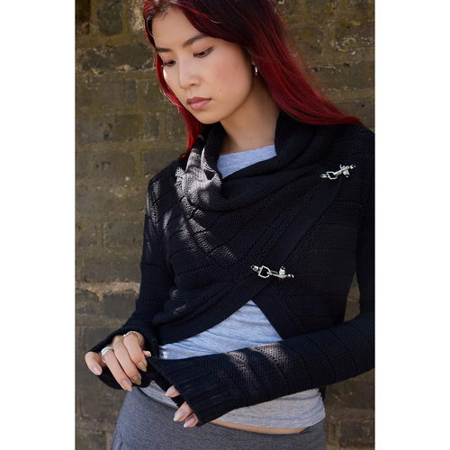 英国代购正品08.22 名品UO 女装新款 时尚设计针织舒适百搭开衫