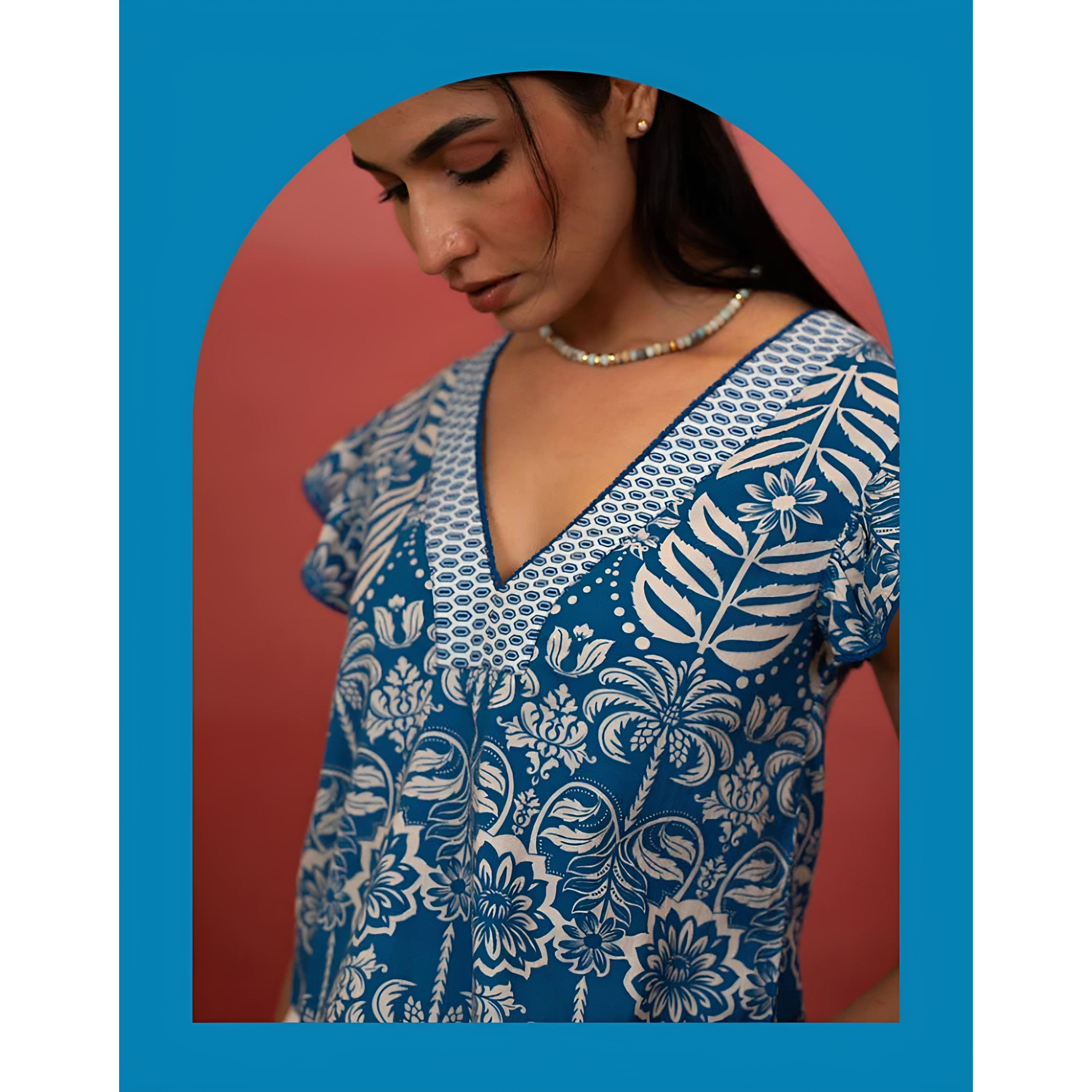 英国代购正品04.01 名品Monsoon 女装新 印度&米尔斯印加V领上衣
