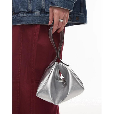 英国代购正品05.05 2025潮流导向 女包新款 TS银色迷你设计手提包