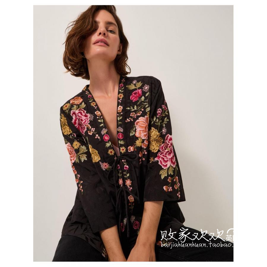 英国代购正品11.06 名品Monsoon 女装新款 刺绣花设计百搭外套