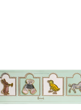 英国代购正品10.12 Harrods Multi Embroidered 多色刺绣动物贴饰