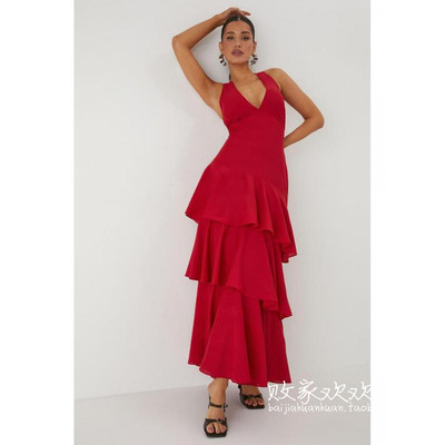 英国代购正品11.14 名品PL 女装新款 设计荷叶边长款百搭了一起