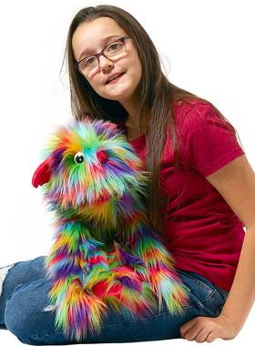 英国代购正品12.30 Rainbow Monster Puppet彩虹怪物傀儡安抚手偶