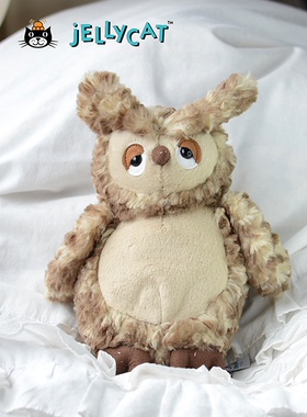 英国代购正品01.19 jellycat Oberon Owl 奥伯龙猫头鹰 安抚玩偶