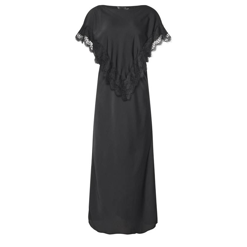 英国代购正品09.25 名品PL 女装新款 时尚蕾丝披肩设计长款连衣裙