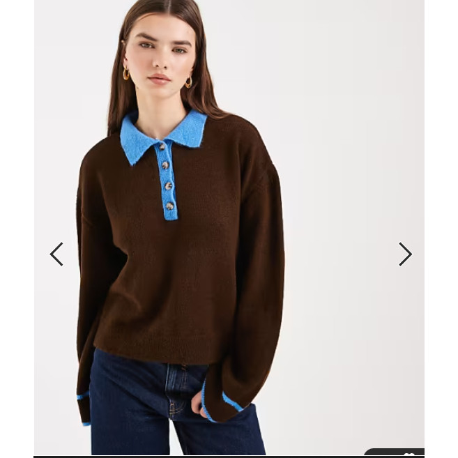 英国代购正品01.15 2026潮流导向 女装新款 翻领针织长袖舒适套衫,女装/女士精品,毛衣,淘宝优惠券,粉丝福利购,淘宝优惠卷