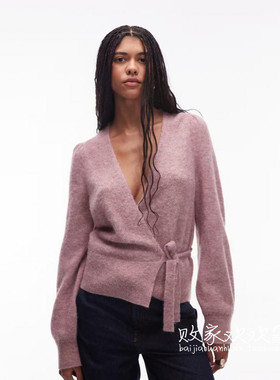 英国代购正品08.10 2025潮流导向 女装新款 系结针织长袖舒适小衫