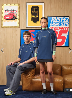 英国代购正品02.25 2026潮流导向 女装新款 潮牌图案宽松中性T恤