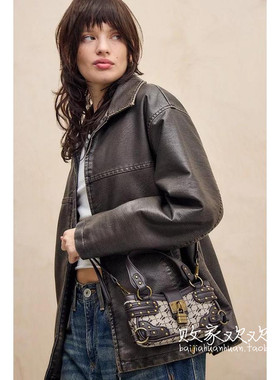 英国代购正品08.19 名品UO 女包新款 时尚设计老花迷你斜挎包