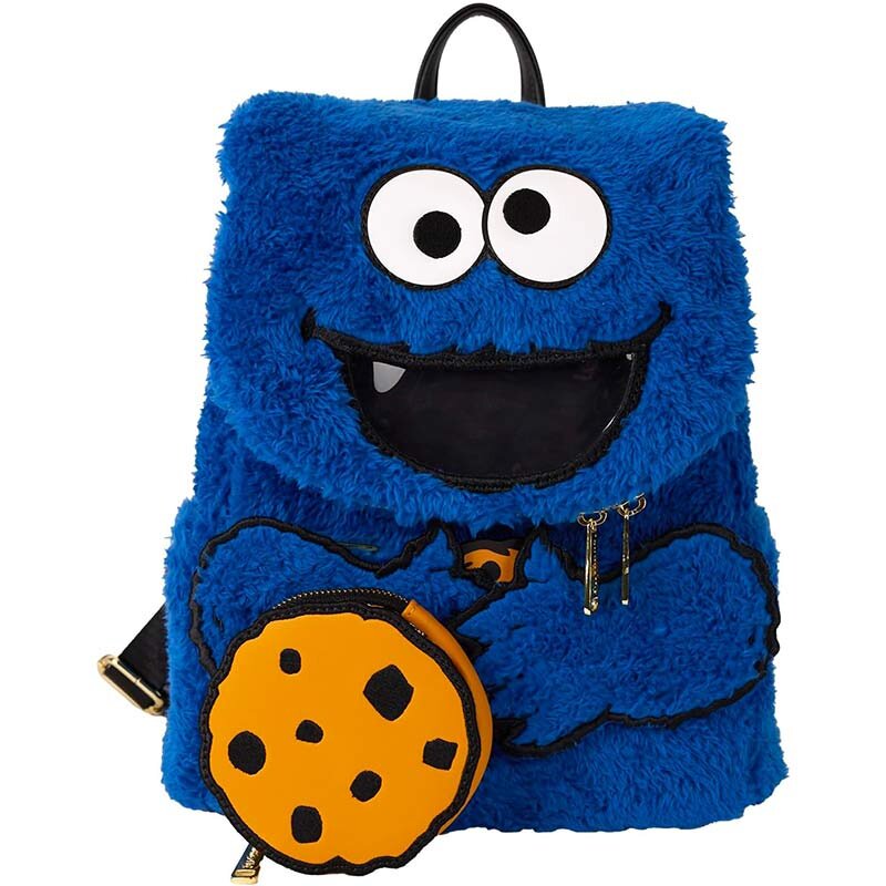 英国正品05.26 Loungefly Sesame Street Cookie曲奇怪兽迷你背包