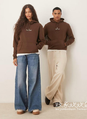 英国代购正品08.15 2025潮流导向 女装新款 连帽深色长袖中性卫衣