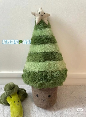 国内现货秒！ 12.07 jellycat  Nordic Spruce北欧条纹圣诞树玩偶