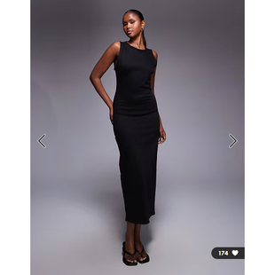 英国代购正品02.04 2026潮流导向 女装新款 深色长款百搭连衣裙