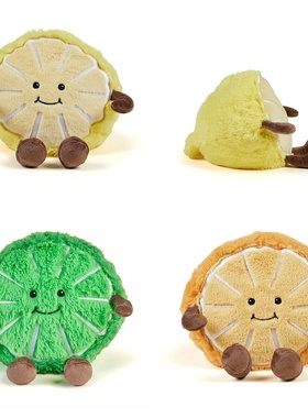 英国代购正品12.31 Cozy Lemon Slice 趣味的柠檬片 毛绒玩偶
