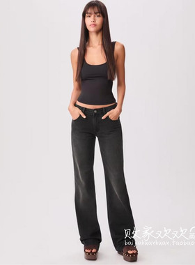 英国代购正品08.16 2025潮流导向 女装新款 休闲深色显瘦牛仔裤