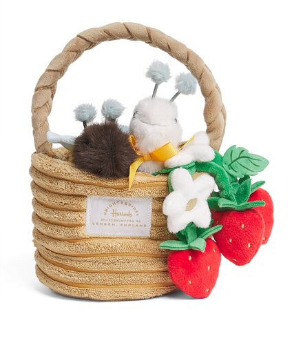 英国代购正品08.21 Harrods Strawberry Basket 草莓篮子毛绒玩具