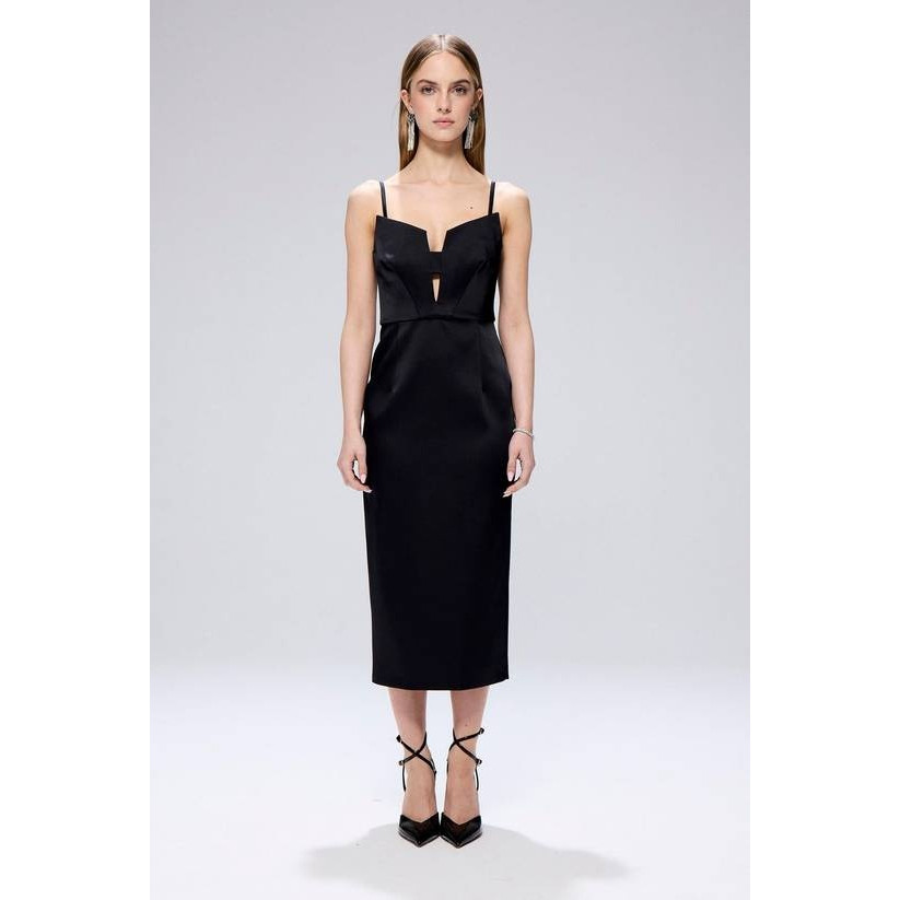 英国代购正品04.20 名品KM 女装新款 时尚吊带设计领礼服连衣裙