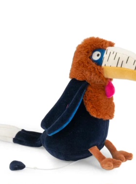 英国代购正品03.22 Moulin Roty Litchi musical 毛绒犀鸟音乐盒