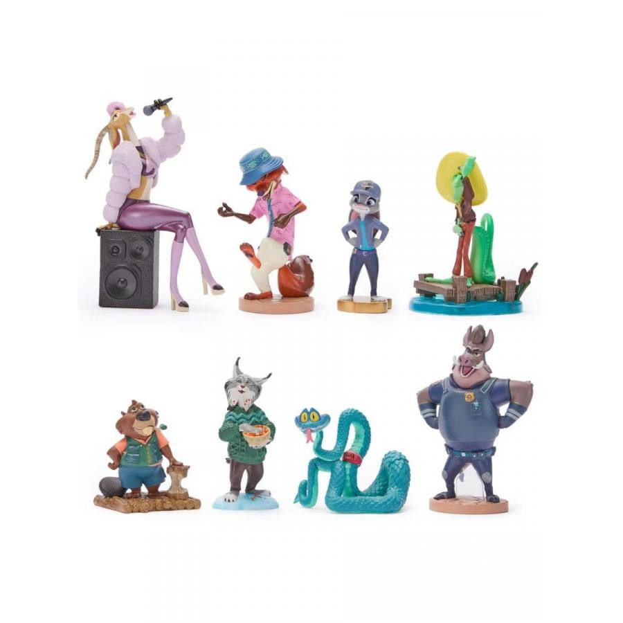 英国代购正品12.07 Disney Zootropolis 疯狂动物城 豪华雕像套装