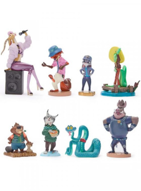 英国代购正品12.07 Disney Zootropolis 疯狂动物城 豪华雕像套装