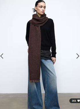 英国代购正品01.02 2026潮流导向 饰品新款 冬季流苏双面围巾