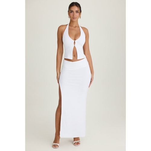 英国代购正品09.10 名品ohpolly 女装新款  时尚开叉长款半身裙