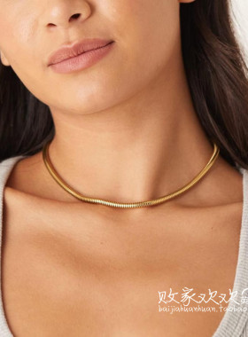 英国代购正品11.28 2025潮流导向 饰品新款 金色设计蛇形项链