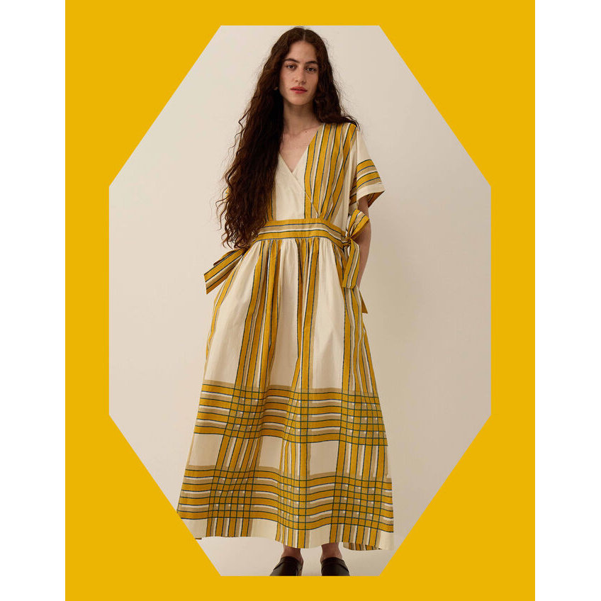 英国代购正品04.10 名品Monsoon 女装新 时尚条纹蝴蝶结腰带衣裙