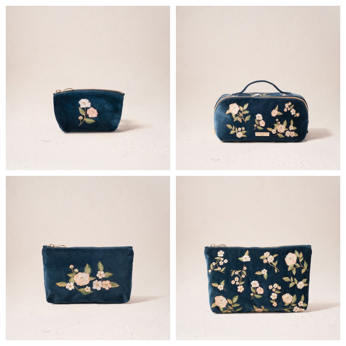 英国代购正品04.04 Wild Rose Everyday Pouch 刺绣野玫瑰化妆包