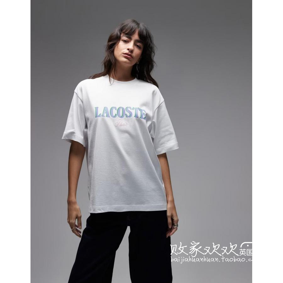 英国代购正品12.02 2025潮流导向 女装新款 休闲字母浅色短袖T恤