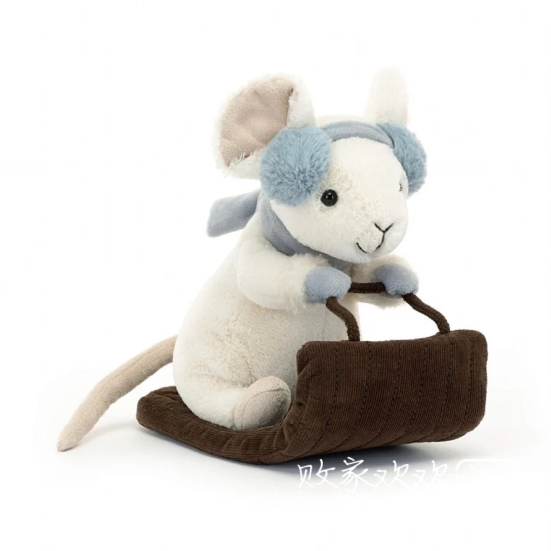 英国正品代购 10.15 jellycat Merry Mouse 圣诞快乐的雪橇老鼠