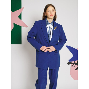 英国代购正品07.25 名品SJ 女装新款 气质翻领西装舒适百搭外套