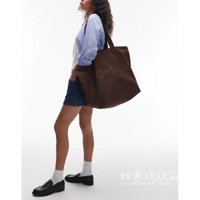 英国代购正品06.16 2025潮流导向 女包新款 TS超大设计帆布托特包