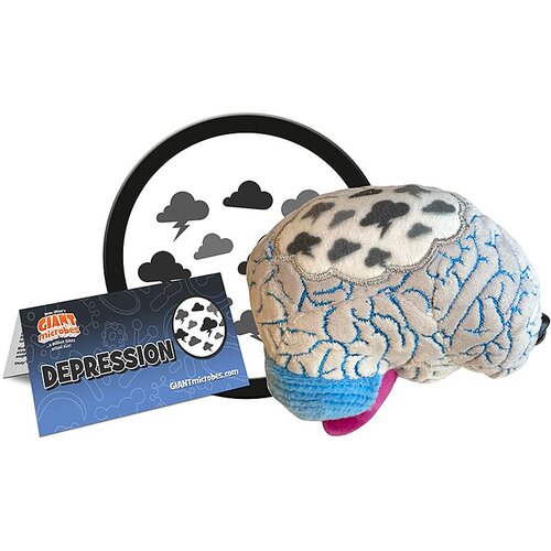 英国代购正品07.13 Depression 巨型微生物抑郁毛绒玩偶 教育辅材