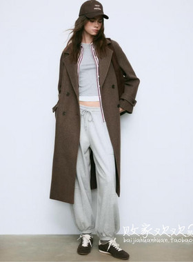 英国代购正品10.07 2025潮流导向 女装新款 时尚翻领长款设计大衣