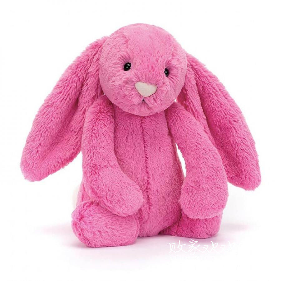 英国代购正品 jellycat bashful hot pink bunny热粉色邦尼害羞兔