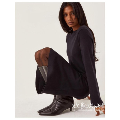 英国代购正品12.07 25秋冬女装 MONSOON 水钻装饰袖针织连衣裙