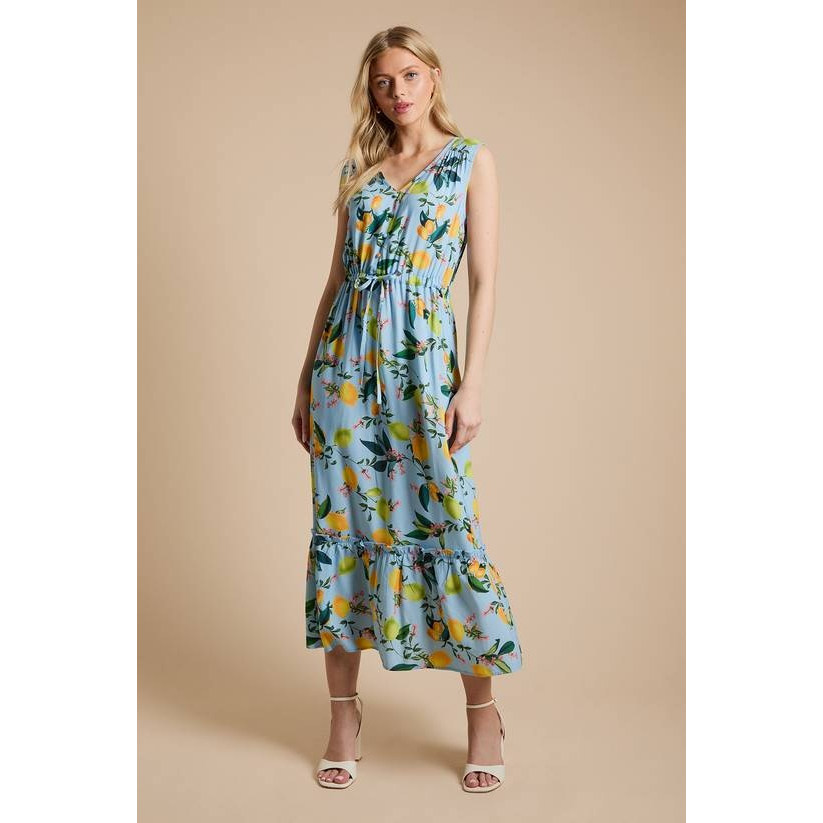 英国代购正品06.14 名品PL 女装新款 时尚水果印花长款连衣裙