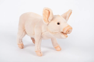 Hansa 毛绒玩偶 英国代购 03.30 Piglet 小猪站立款 Pink 正品 6290
