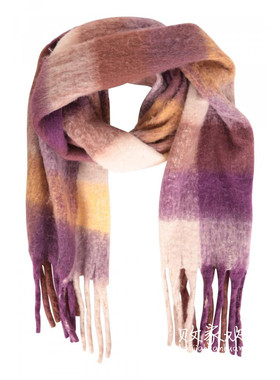 英国代购正品12.13 名品Boohoo 饰品新款 渐变色流苏毯子保暖围巾