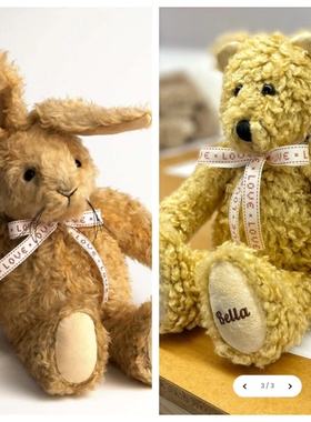 英国代购正品01.03 Bella 纯手工 泰迪熊 兔子 毛绒玩偶 限量款