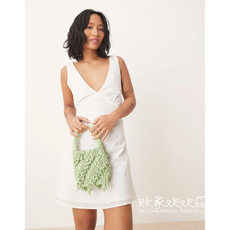 英国代购正品07.14 2025潮流导向 女包新款 串珠流苏迷你手提包