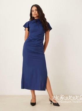 英国代购正品09.10 2025潮流导向 女装新款 设计开叉长款连衣裙