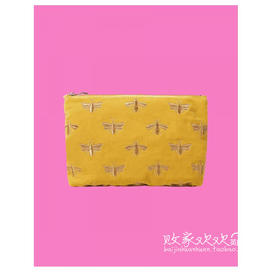 英国代购正品03.03 名品Monsoon 女包新款 蜜蜂图案拉链手拿包