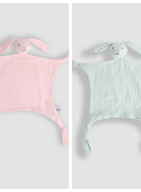 英国代购正品01.02 Sage Green Muslin Comforter兔子被子 安抚巾