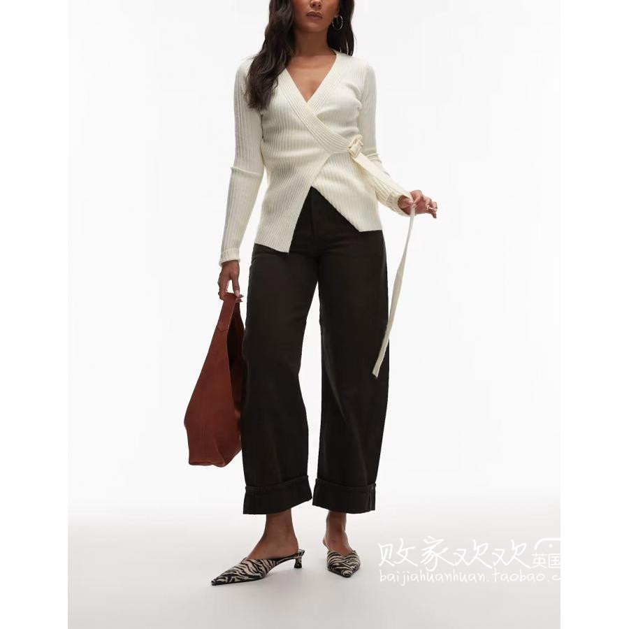 英国代购正品10.08 2025潮流导向 女装新款 深色直筒舒适牛仔裤