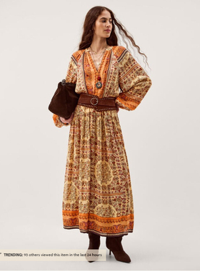 英国代购正品03.13 名品Monsoon 女装新款 春季印花长款连衣裙