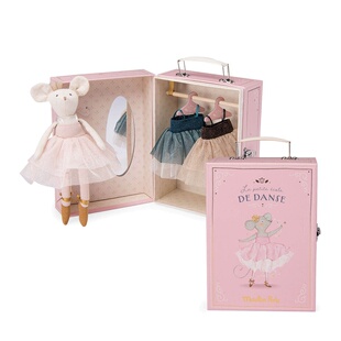 英国代购正品05.15 Moulin Roty Dancing Mouse 行李箱的老鼠姐姐