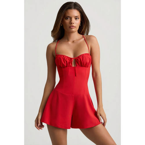 英国代购正品09.10 名品ohpolly 女装新款 吊带露背短款连衣裤