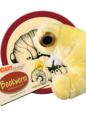 英国代购正品07.13 Bookworm 巨型微生物书虫 毛绒玩偶 教育辅材